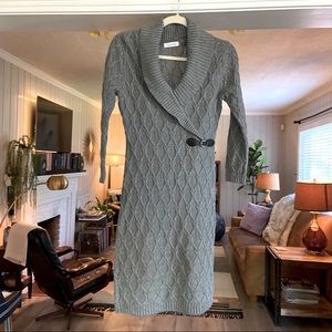 Calvin Klein Grey Sweater Dress Size Small